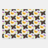 Feuille De Papier Cadeau 13e anniversaire papillons à la main (Devant)