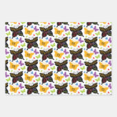 Feuille De Papier Cadeau 13e anniversaire papillons à la main (Devant 3)