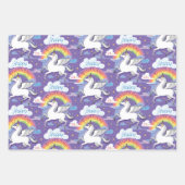 Feuille De Papier Cadeau 13e anniversaire Unicorn (Devant 2)
