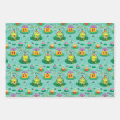 Feuille De Papier Cadeau 13e mignonne grenouille d'anniversaire (Devant 2)