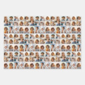 Feuille De Papier Cadeau 15 Grille de collage photo - noir blanc (Devant 2)