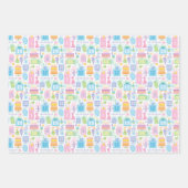 Feuille De Papier Cadeau 15e anniversaire Pastel Pink Cake présente des bal (Devant 2)