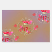 Feuille De Papier Cadeau 17e Anniversaire du Mariage Carnelian Ring (Devant)