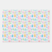 Feuille De Papier Cadeau 17e anniversaire Pastel Pink Cake présente des bal (Devant 2)