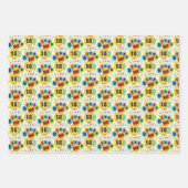 Feuille De Papier Cadeau 18e anniversaire heureux typographie Ballons (Devant 2)