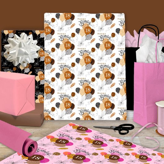 Feuille De Papier Cadeau 18e anniversaire Leopard Tiger Poster de animal Ba