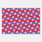 Feuille De Papier Cadeau 18th Happy Birthday Ajouter un nom (Devant)