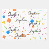 Feuille De Papier Cadeau 1er 2e 3e 5e 10e 30e 40e 50e anniversaire (Devant 2)