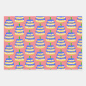 Feuille De Papier Cadeau 1er anniversaire Blue Cake (Devant 2)