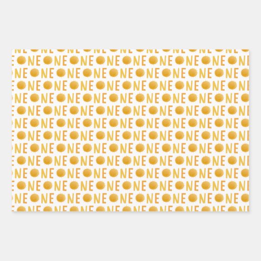 Feuille De Papier Cadeau 1er Voyage Autour Du Soleil Anniversaire Don Wrapp (Devant 3)