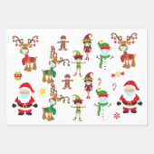 Feuille De Papier Cadeau 2020 Covid Noël masque visage Père Noël Reindeer (Devant)