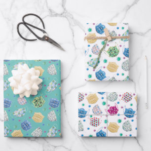 Feuille De Papier Cadeau 2020 Visage Masque vidéo Motif de quarantaine