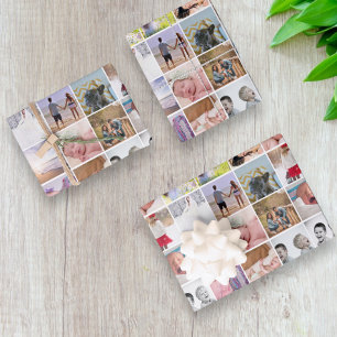 Feuille De Papier Cadeau 20 Photo Collage Modèle personnalisé