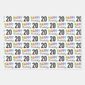 Feuille De Papier Cadeau 20e anniversaire (Devant 2)