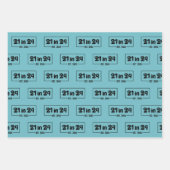 Feuille De Papier Cadeau 21e anniversaire 21 en 24 Est 2003 Anniversaire (Devant 3)