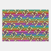 Feuille De Papier Cadeau 25e anniversaire Gold Numbers Parties scintillant  (Devant)