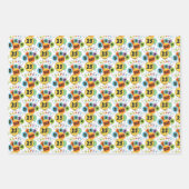 Feuille De Papier Cadeau 25e anniversaire heureux typographie ballons (Devant)