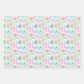 Feuille De Papier Cadeau 25e anniversaire Pastel Pink Cake présente des bal (Devant 2)