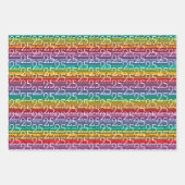 Feuille De Papier Cadeau 25e anniversaire Rainbow Stripes (Devant)