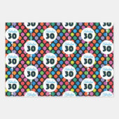 Feuille De Papier Cadeau 30e anniversaire Ballons (Devant)