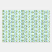 Feuille De Papier Cadeau 30e Anniversaire Numéros Purple Rose (Devant 2)