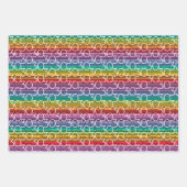 Feuille De Papier Cadeau 30e anniversaire Rainbow Stripes (Devant)