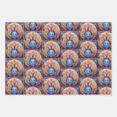 Feuille De Papier Cadeau 3 Beau cadeau lapin de Pâques (Devant 3)