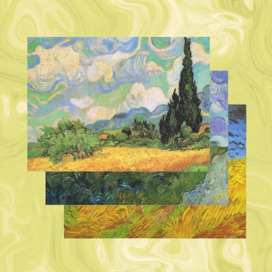 Feuille De Papier Cadeau 3 conceptions de paysages différents par Vincent v