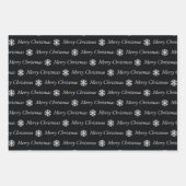 Feuille De Papier Cadeau 3 Coordination Black White Arbres de Noël (Devant 3)