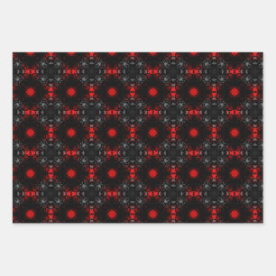 Feuille De Papier Cadeau 3 Couleurs différentes du motif de signature