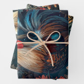 Feuille De Papier Cadeau 3 Découpage des costumes de Noël (En situation)