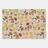 Feuille De Papier Cadeau 3 designs - 1 Cowboys et 2 Pirates (Devant)