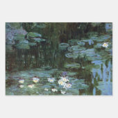 Feuille De Papier Cadeau 3 fleurs Nénuphars différentes par Claude Monet (Devant 2)