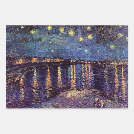 Feuille De Papier Cadeau 3 images Seascape différentes par Vincent van Gogh (Devant)