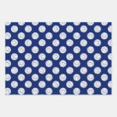 Feuille De Papier Cadeau 3 pc volleyball motifs coordination bleu blanc (Devant 2)