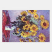Feuille De Papier Cadeau 3 Peintures de différentes fleurs par Claude Monet (Devant)