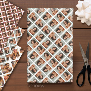 Feuille De Papier Cadeau 3 Photos en 3 tailles différentes Motif de design