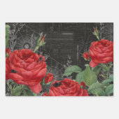 Feuille De Papier Cadeau 3 Rose Web Spider Halloween Collage Ephémère feuil (Devant)