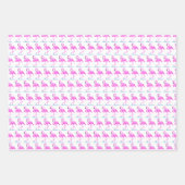 Feuille De Papier Cadeau 3 Tropical Pink Flamingo Patterns (Devant 3)
