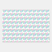 Feuille De Papier Cadeau 3 Tropical Pink Flamingo Patterns (Devant 2)