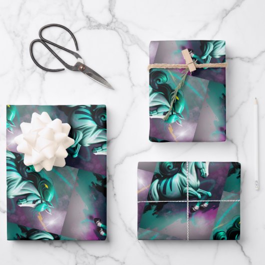 Feuille De Papier Cadeau 3D Spirit Pony 24 (Recto)