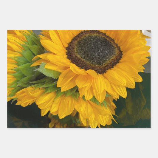 Feuille De Papier Cadeau 3rd Anniversary Sunflower (Devant)