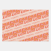 Feuille De Papier Cadeau 40 et fabuleux, retro pêche vive (Devant 2)