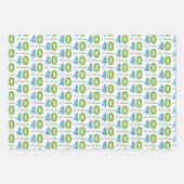 Feuille De Papier Cadeau 40e anniversaire (Devant)