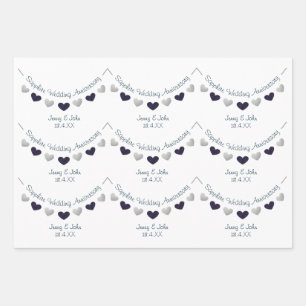 Feuille De Papier Cadeau 45e anniversaire saphir mariage mari et femme