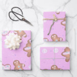 Feuille De Papier Cadeau 48 cm x 73 cm de Wrapping Paper Sheets, matte<br><div class="desc">Pretty pink wrapping paper perfect for a girl's Christmas present. Cute holiday cookies decorate the wrapping paper to add to the adoress. Designed by Nillie Doodles on Procreate.</div>