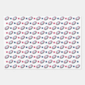 Feuille De Papier Cadeau 4 juillet football (Devant 2)