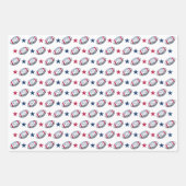 Feuille De Papier Cadeau 4 juillet football (Devant)