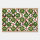 Feuille De Papier Cadeau 4 Photos Moderne Noël unique (Devant 3)