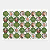 Feuille De Papier Cadeau 4 Photos Moderne Noël unique (Devant)